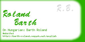 roland barth business card